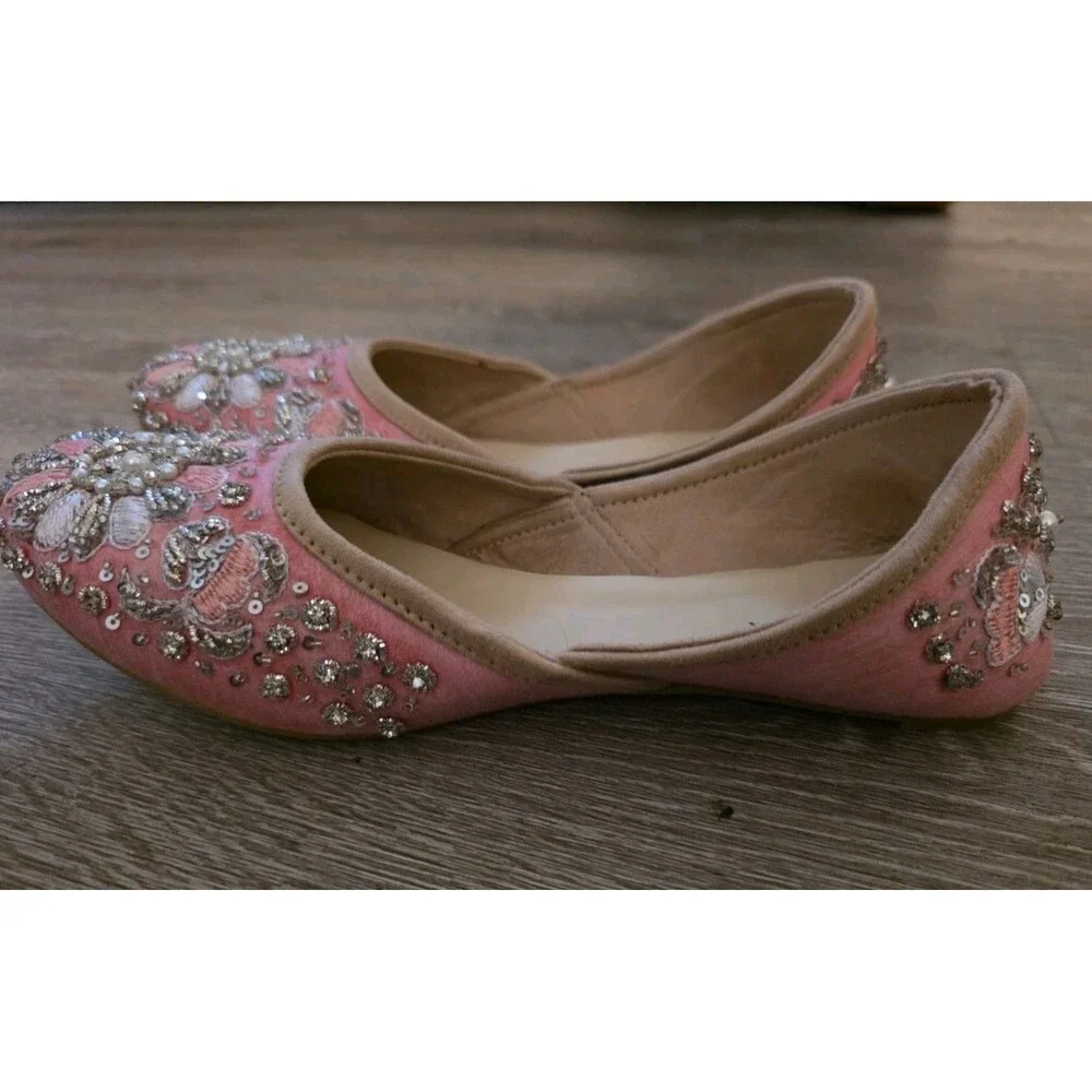 Fuchsia Handcrafted Ballet Flats, Charlotte - Size 10